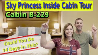 Sky Princess Inside Cabin Tour - Cabin B229 - Could You Do 14 Days In One Of These Cabins?