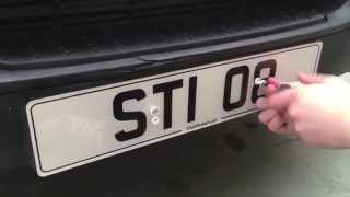 number plate fitting