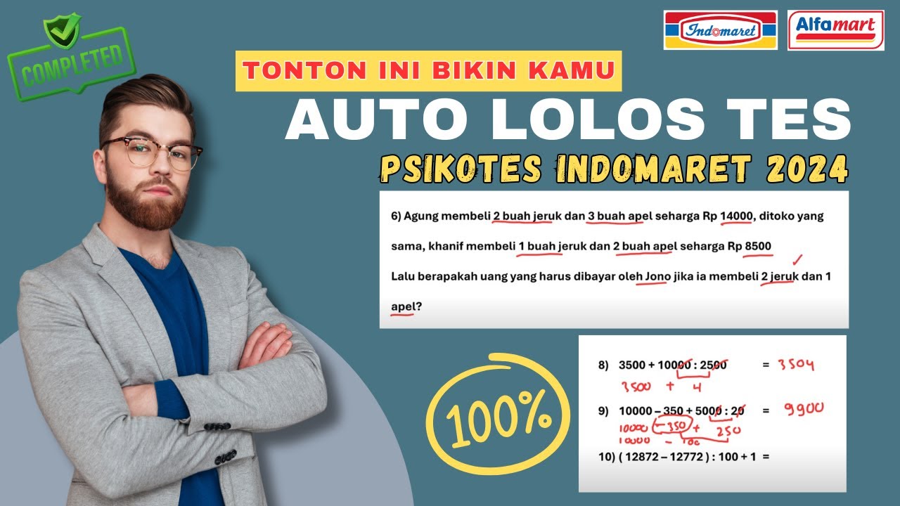 KISI KISI TES PSIKOTES INDOMARET 2024 VIA ONLINE I Tes Indomaret TERBARU Part 1