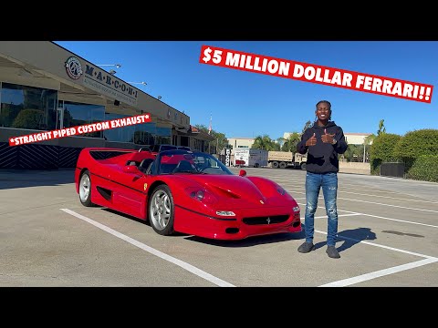 21 YEAR OLD DRIVES RARE FERRARI F50 *STRAIGHT PIPED HYPER CAR*