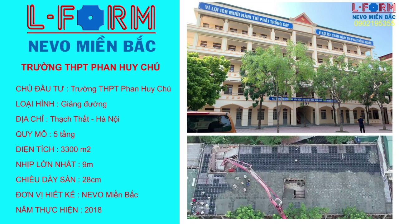 [DỰ ÁN] TRƯỜNG THPT PHAN HUY CHÚ (THẠCH THẤT - HÀ NỘI) - SÀN PHẲNG LFORM NEW-NEVO