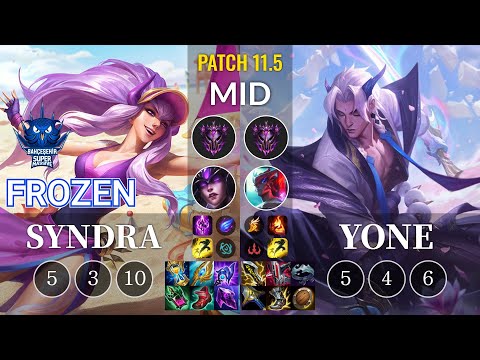 SUP Frozen Syndra vs Yone Mid - KR Patch 11.5