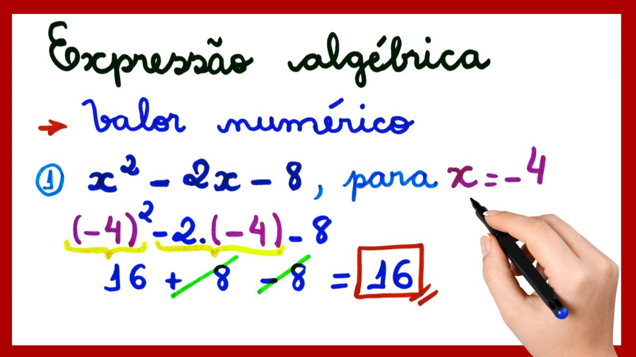 VALOR NUMÉRICO de EXPRESSÃO ALGÉBRICA.DUVIDO vc não APRENDER!!!!