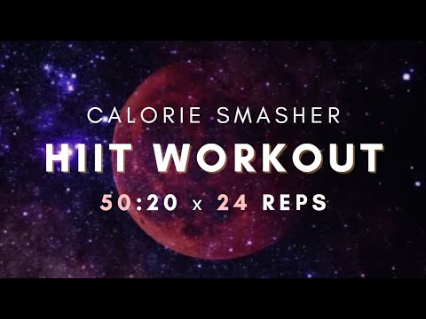 HIIT Workout 50:20 (24 reps) 29 mins Timer with Motivational Music - Advanced Level Calorie Smasher