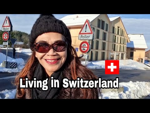 Morning walking in Swiss village Oetwil am See