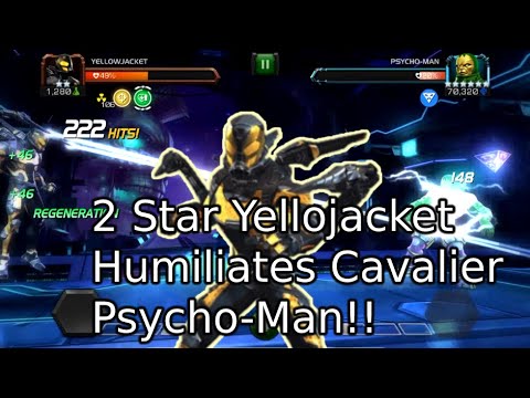 2 Star Yellowjacket Humiliates Cavalier 6 Star Psycho-Man! | Marvel Contest Of Champions