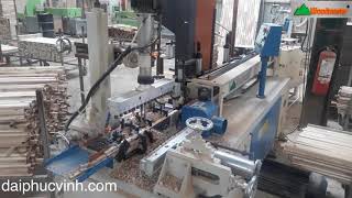 Woodmaster . MÁY CẮT KHOAN BỌ GỖ CNC TỰ ĐỘNG NẠP PHÔI