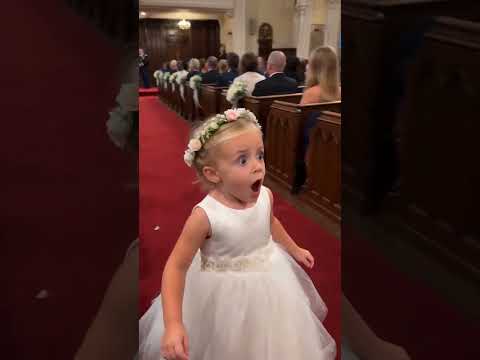 Flower Girl Saves Bride's Unzipped Dress! (