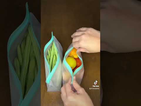 Resealable Food Freezer Storage Bag #foodstorage #resealable #kitchentools #kitchen