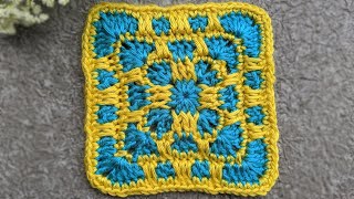 Crochet Mosaic Granny Square
