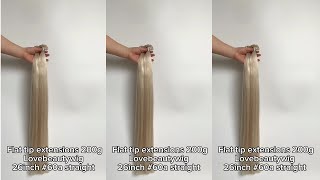 lovebeautywig | 26inch Platinum Ash Blonde Keratin Flat Tip Hair Extensions#ktipextensions