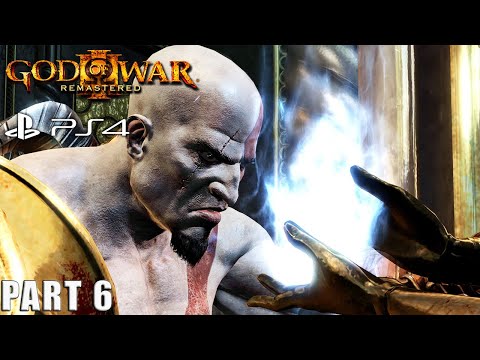 God of War III Remastered Walkthrough Part 6 – The Flame of Olympus | PS4 | 4K 60FPS | No Commentary