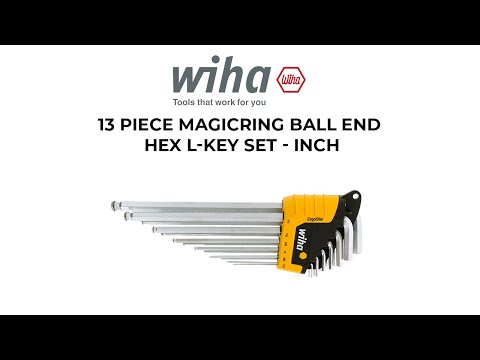 13 Piece MagicRing Ball End Hex L-Key Set - Inch Wiha Tools