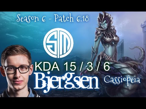 TSM Bjergsen CASSIOPEIA vs VIKTOR Mid - Patch 6.18 KR Ranked | League of Legends