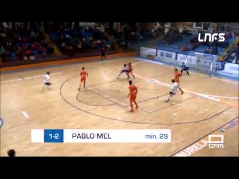 Gol Pablo Mel (1-2) Pescados Rubén Burela - Manzanares FS. J8, 2Div. LNFS