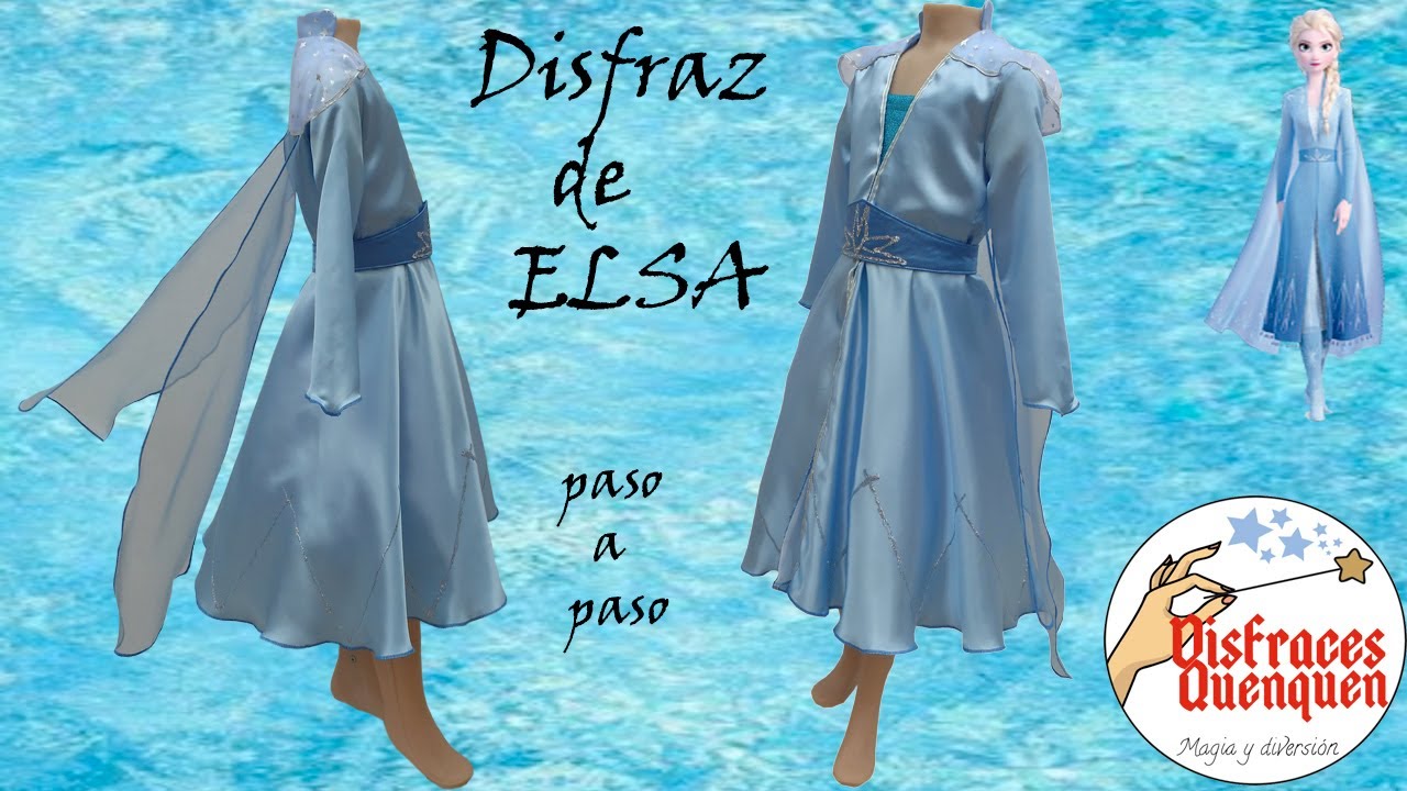 DIY Como hacer disfraz de ELSA 👸 de Frozen 2 para niña How to make Frozen 2 ELSA costume for a girl