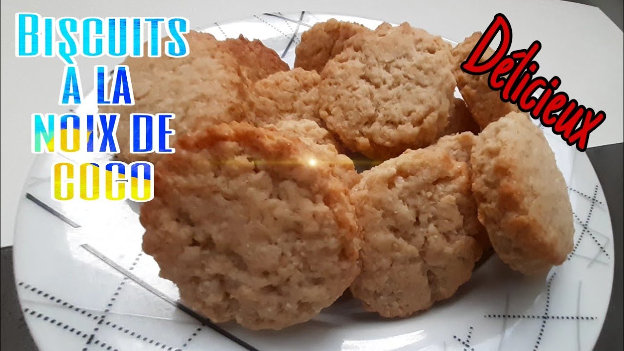 Recette de petits biscuits à la noix de coco {sans oeufs} | Recette facile et rapide