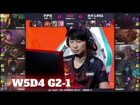 FPX vs LNG - Game 1 | Week 5 Day 4 LPL Spring 2021 | FunPlus Phoenix vs LNG Gaming G1