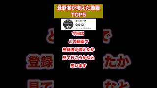 登録者が増えた動画TOP5を紹介してみた