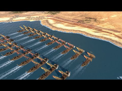 MASSIVE NAVAL LANDING - Total War ATTILA