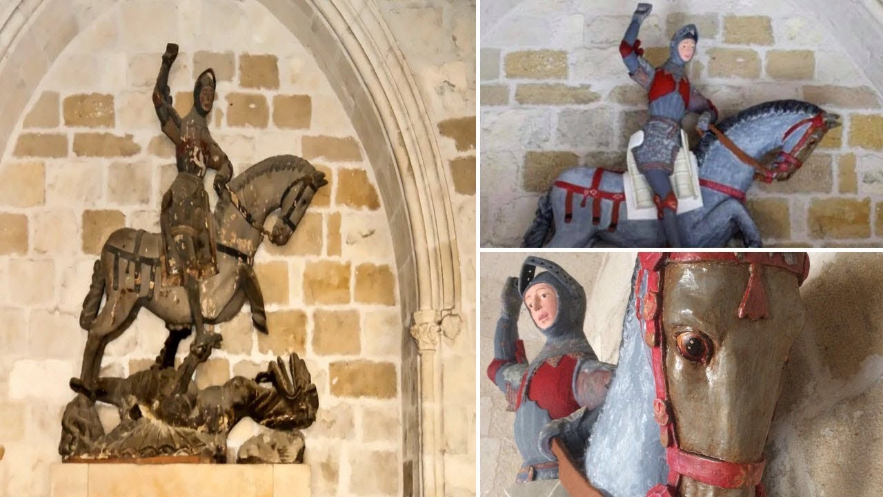 500 Year Old statue Of St George Botched Restoration Job In Spain thumnail