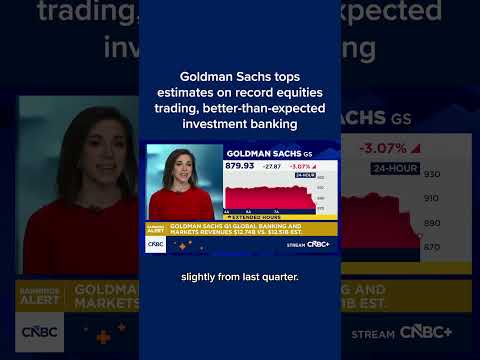 Goldman Sachs tops estimates on record equities trading, better-than-expected investment banking