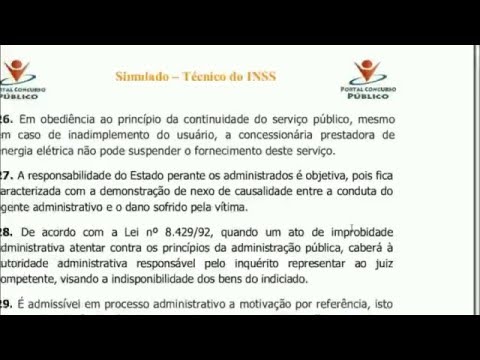 Simulado Técnico do INSS - 2016
