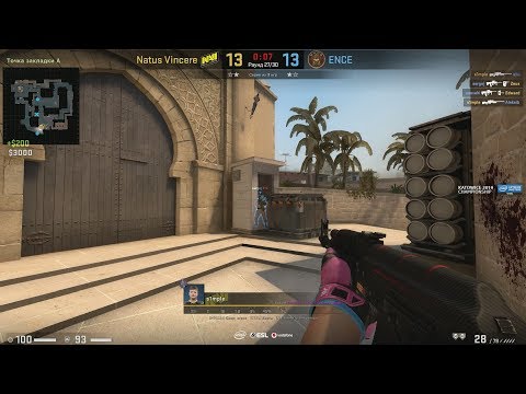 s1mple 1v3 almost clutched (Na`Vi vs Ence)