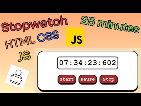 Create A Stopwatch Using Javascript Step By Step Javascript Project