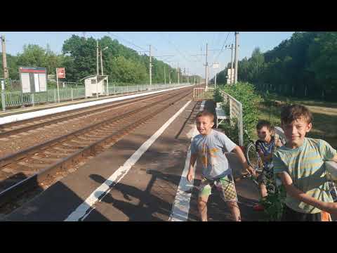 Дети впервые увидели Сапсан на скорости 200 km/h🚄 The children saw the train for the first 孩子们看到了火车