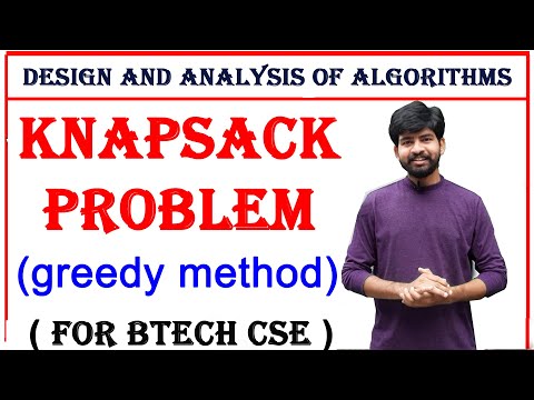 knapsack problem greedy method || fractional knapsack problem with an example || daa subject | cse