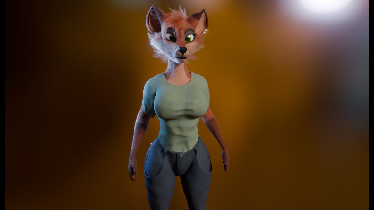 Nakami Anthro Fox 3D Model