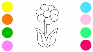How to Draw a Flower Drawing Step by Step for Kids