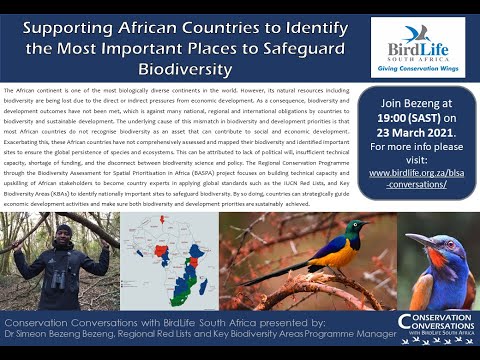 Conservation Conversations: Dr Simeon Bezeng- Red Listing in Africa to safeguard key sites (23Mar21)