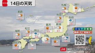 8月14日の天気