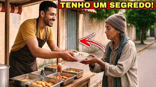 ELE DIVIDIU A COMIDA COM ELA POR DIAS  O QUE ELA ESCONDIA O FEZ PERDER O CHÃO