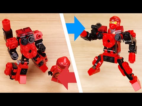 LEGO brick power up suit transformer robot tutorial Ninja Armorbot #LEGO #レゴ変形ロボ #レゴアイデア #레고변신로봇
