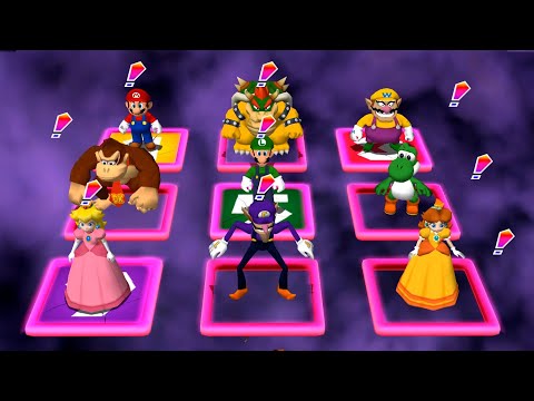 Mario Party 4 - All Characters play Panels of Doom