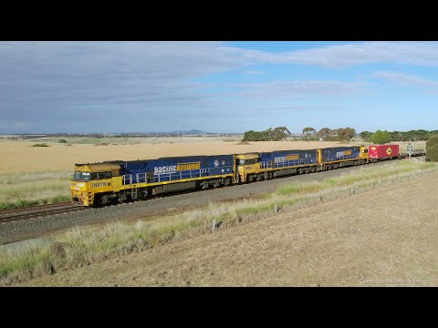 1MP2 Pacific National Freight Train With Containers & Steel Wagons (3/12/2023) - PoathTV Railways