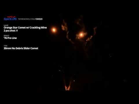 CM323 Orange Star Comet w/ Crackling Mine (30mm No Debris Slider) - 76 Pro Line