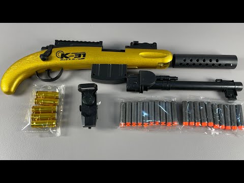HYPNOTIC GOLD K-31 UNBOXING! 🔥 ASMR Shell-Ejecting Sniper Build (7:43) | Tactical Gel Blaster Kit