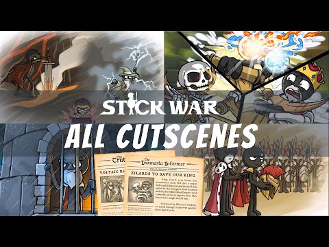 [Spoil] All Cutscenes, Animations And News Papers In Order Campaign | Stick War