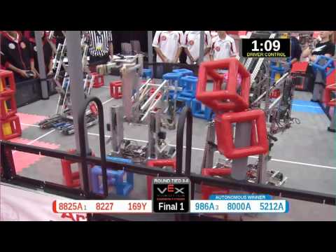 2015 VRC Arts Finals1 - 8825A 8227 169Y vs 986A 8000A 5212A - 78 to 92 - VEX Worlds 2015 - Arts Div