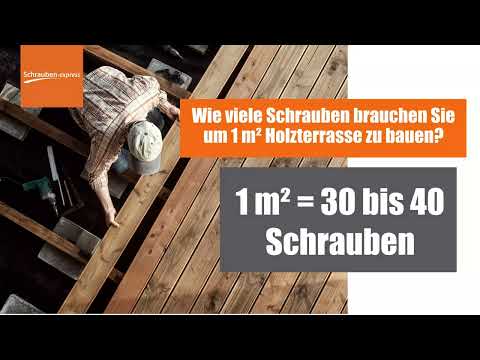 Wie viele Schrauben braucht man, um die Dielen einer Holzterrasse zu befestigen?