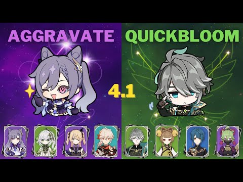 C4 Keqing Aggravate & C0R1 Alhaitham Quickbloom - 4.1 Spiral Abyss Floor 12