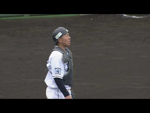 【ファーム】ライオンズ・中熊 盗塁を阻止し、強肩をアピール!! 2021/3/25 L-G(ファーム)