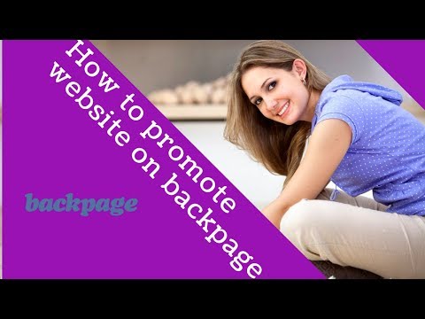 How to promote website on backpage 