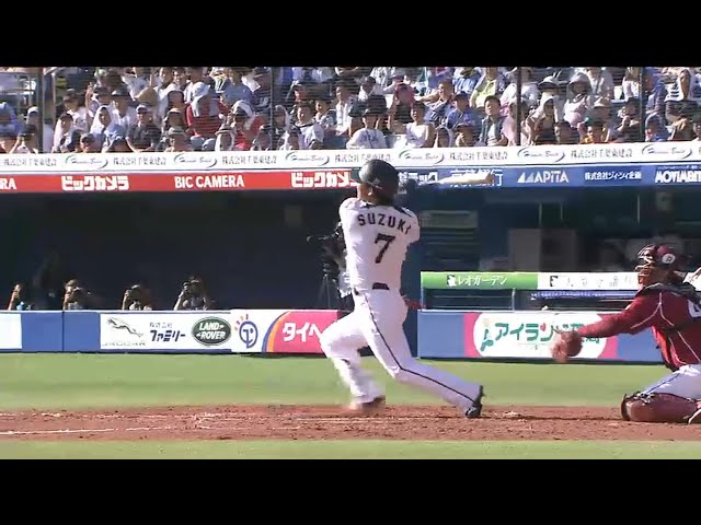 【7回裏】内角を引っ張ってダメ押し弾!! マリーンズ・鈴木 6号2ラン!! 2015/9/22 M-E