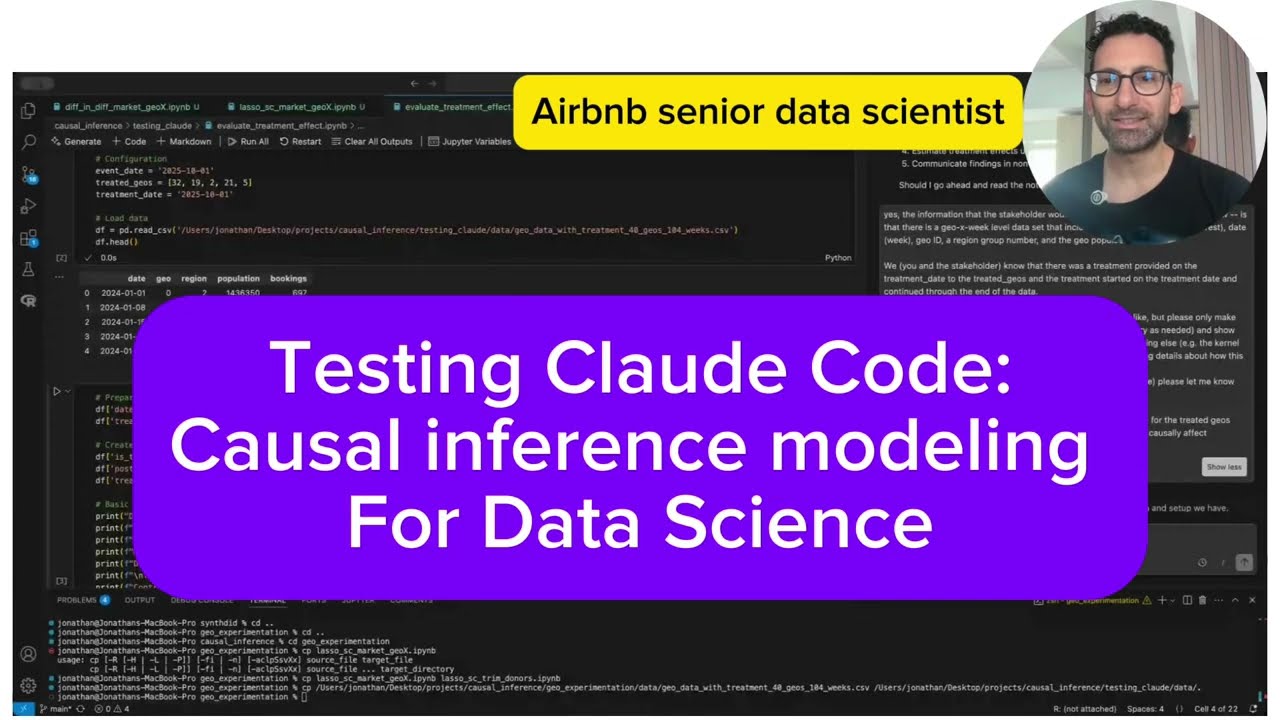 Testing Claude Code: Data Science Causal Inference Modeling Performance 
