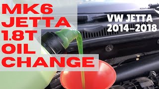 MK6 VW Jetta How to Change Oil & Filter  1.8T Gen 3 - MKVI (2011-2018)